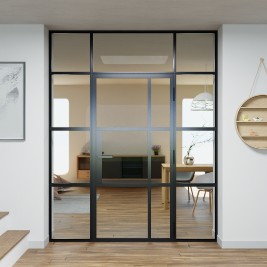 LoftTueren.shop - Lofttür LOFT10 inkl. Oberlicht und Seitenteil links & rechts