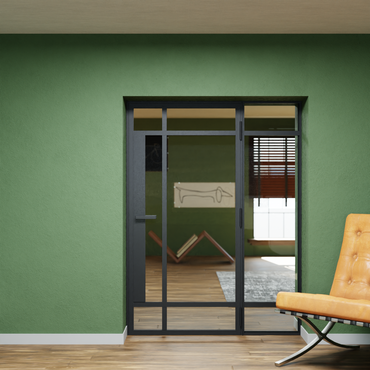 LoftTueren.shop - Lofttür LOFT8 mit Seitenteil rechts