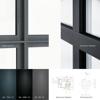 LoftTueren.shop - Sprossenprofil Lofttür