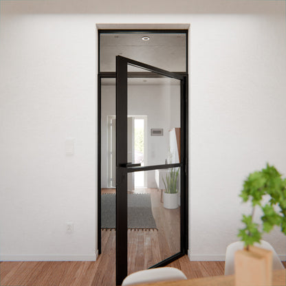 Lofttür LOFT1, Klarglas, Schwarz