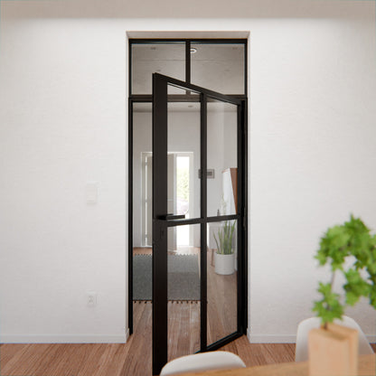 Lofttür LOFT2, Klarglas, Schwarz