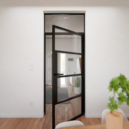 Lofttür LOFT5, Klarglas, Schwarz