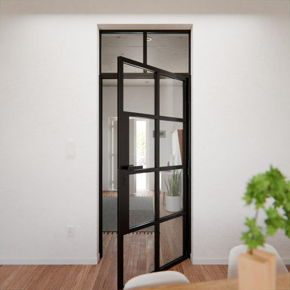 Lofttür LOFT6, Klarglas, Schwarz