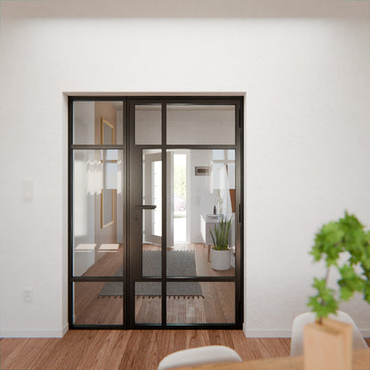 Lofttür LOFT10, Glas, Schwarz