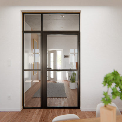 Lofttür LOFT1, Glas, Schwarz