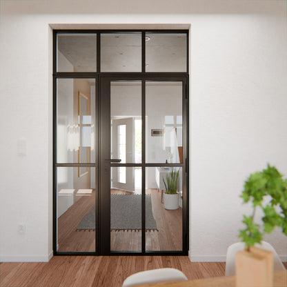 Lofttür LOFT2, Glas, Schwarz