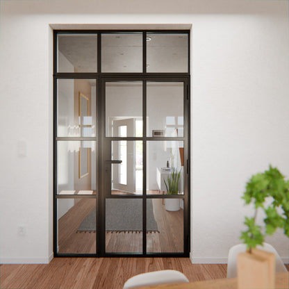 Lofttür LOFT4, Glas, Schwarz