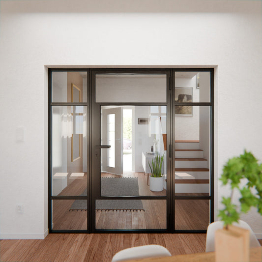 Lofttür LOFT7, Glas, Schwarz