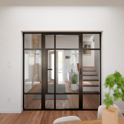 Lofttür LOFT8, Glas, Schwarz