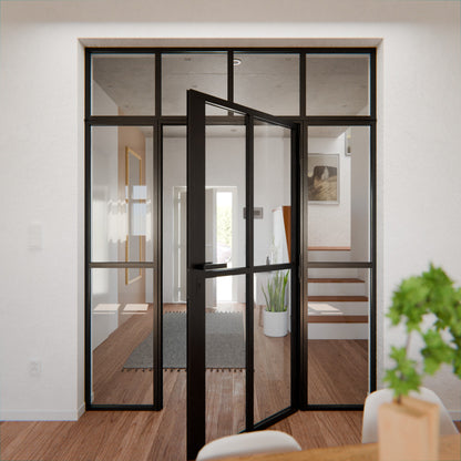 Lofttür LOFT2, Klarglas, Schwarz