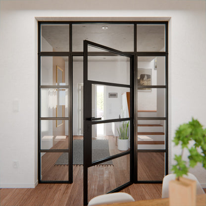 Lofttür LOFT5, Klarglas, Schwarz