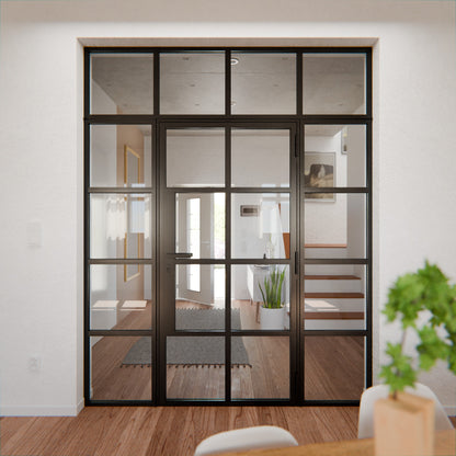 Lofttür LOFT6, Glas, Schwarz