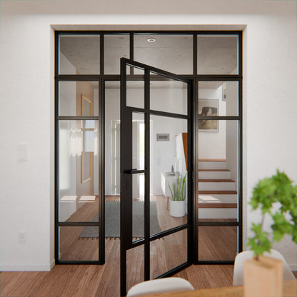 Lofttür LOFT8, Klarglas, Schwarz