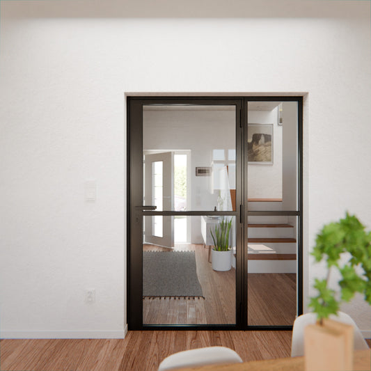 Lofttür LOFT1, Glas, Schwarz