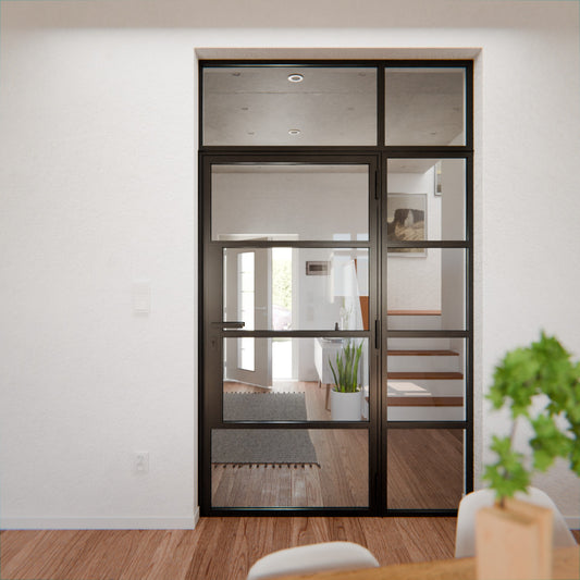 Lofttür LOFT5, Glas, Schwarz