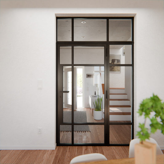 Lofttür LOFT8, Glas, Schwarz