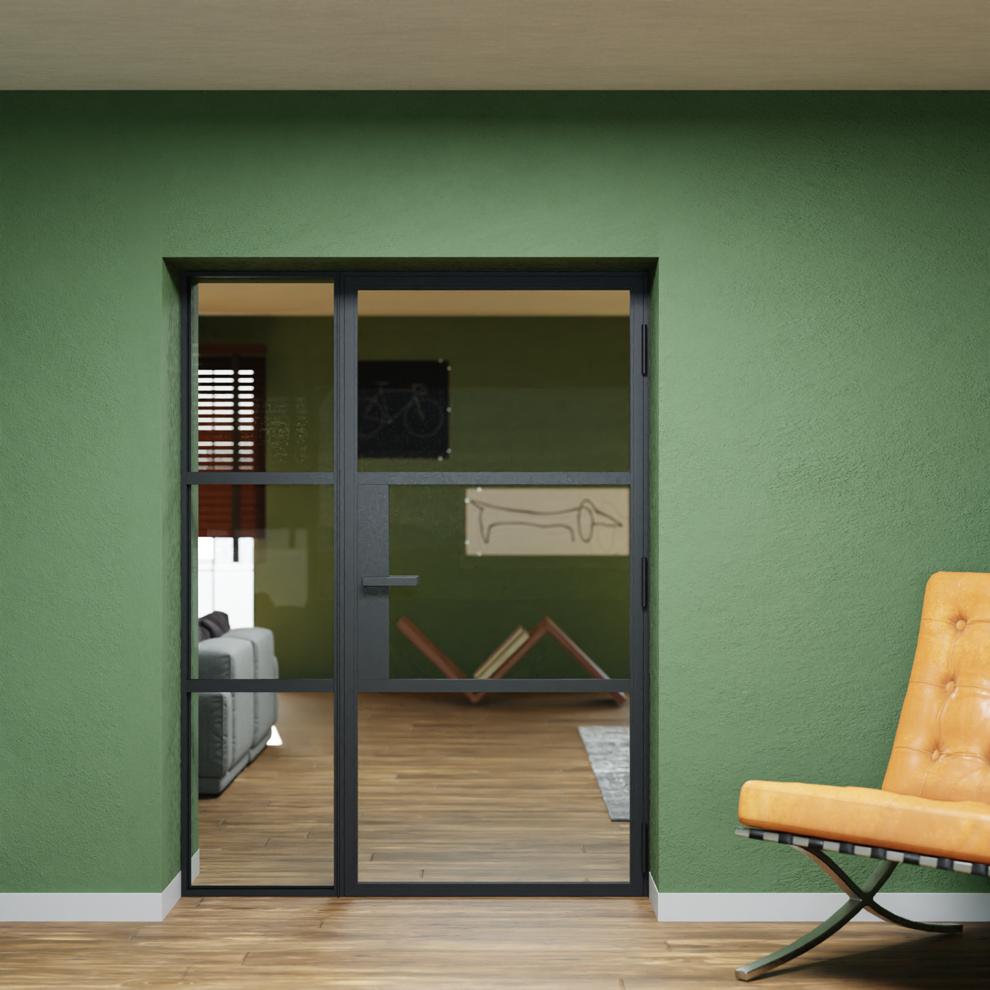 LoftTueren.shop - Lofttür LOFT3 mit Seitenteil links
