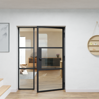 LoftTueren.shop - Lofttür LOFT3 mit Seitenteil links - offen