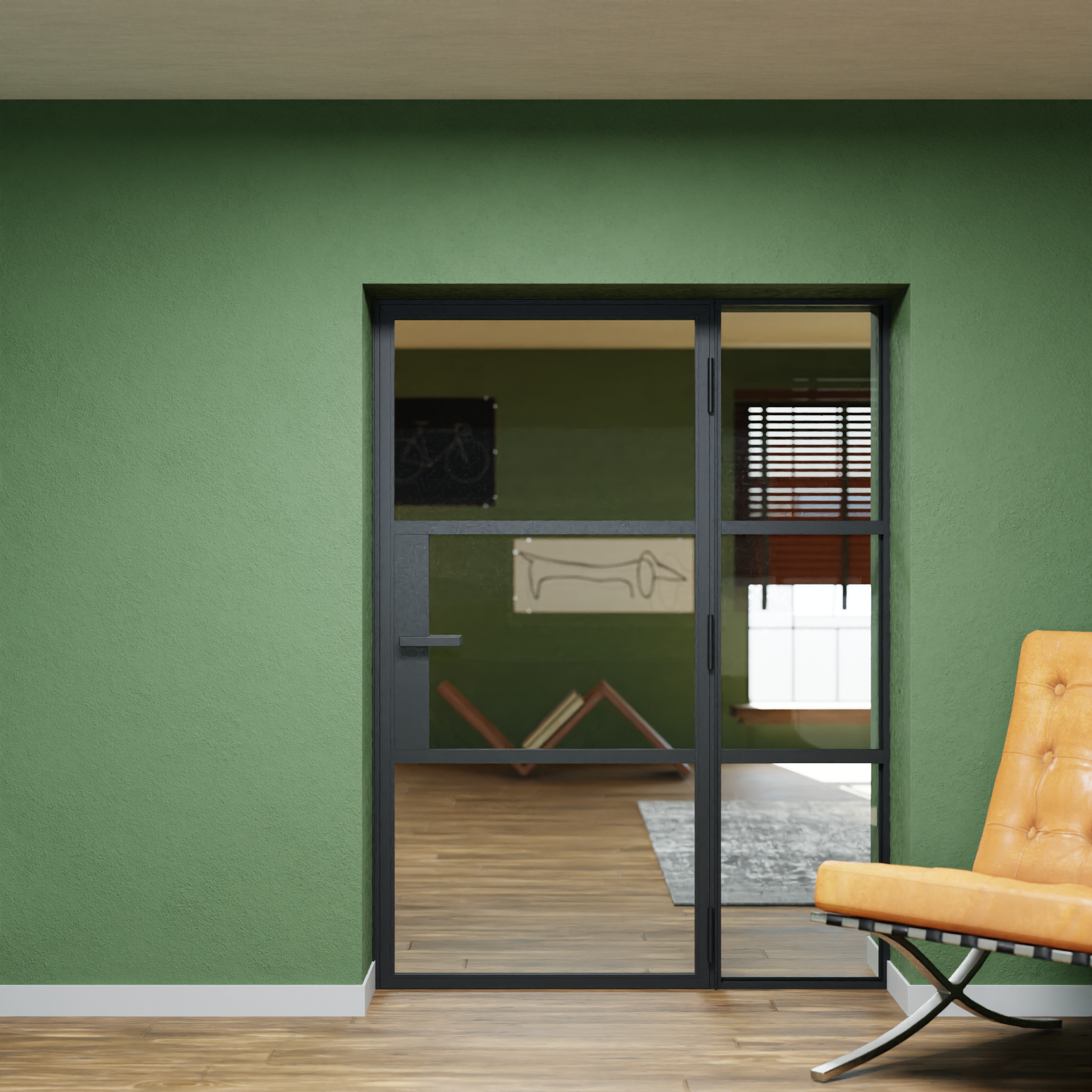 LoftTueren.shop - Lofttür LOFT3 mit Seitenteil rechts