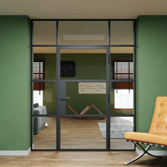 LoftTueren.shop - Lofttür LOFT3 inkl. Oberlicht und Seitenteil links & rechts