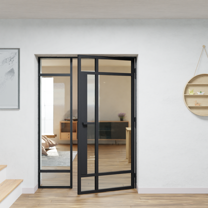 LoftTueren.shop - Lofttür LOFT8 mit Seitenteil links - offen