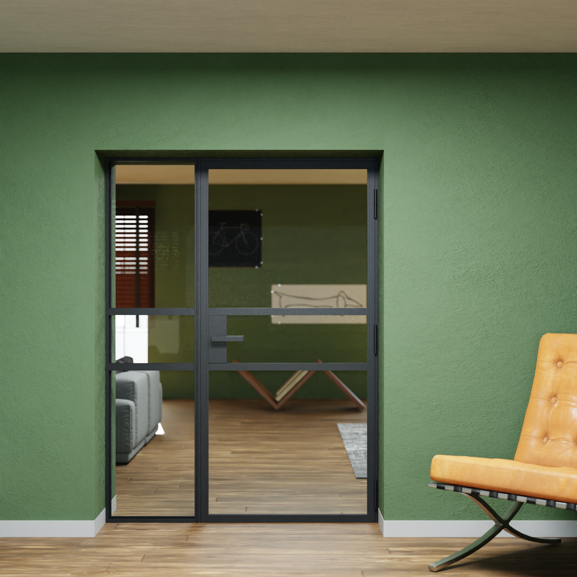 LoftTueren.shop - Lofttür LOFT9 mit Seitenteil links