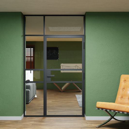 LoftTueren.shop - Lofttür LOFT9 mit Oberlicht und Seitenteil links