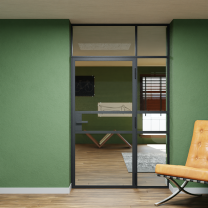 LoftTueren.shop - Lofttür LOFT9 mit Oberlicht und Seitenteil rechts